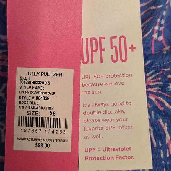 NWT Lilly Pulitzer Skipper Popover "Its A Sailabration" - Picture 3 of 12